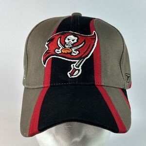 Vintage Tampa Bay Buccaneers Strap Back Hat Cap Reebok Bucs Pirate Logo Spellout
